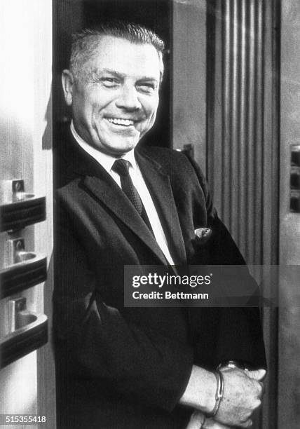 Chatanooga, TN- Teamster President James Hoffa appears in good spirits as he leaves the Federal Building following the third day of his hearing.