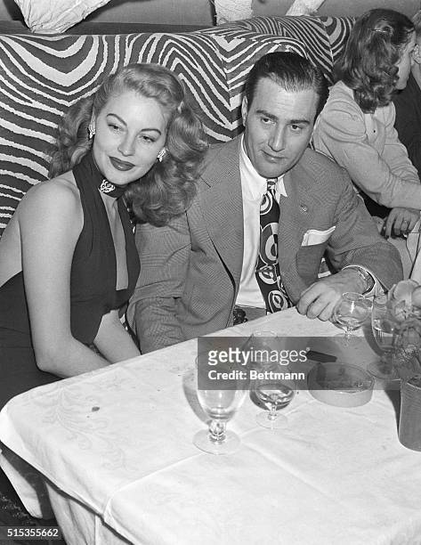 Actress Ava Gardner and Musician Artie Shaw at El Morocco in New York several months before they married.