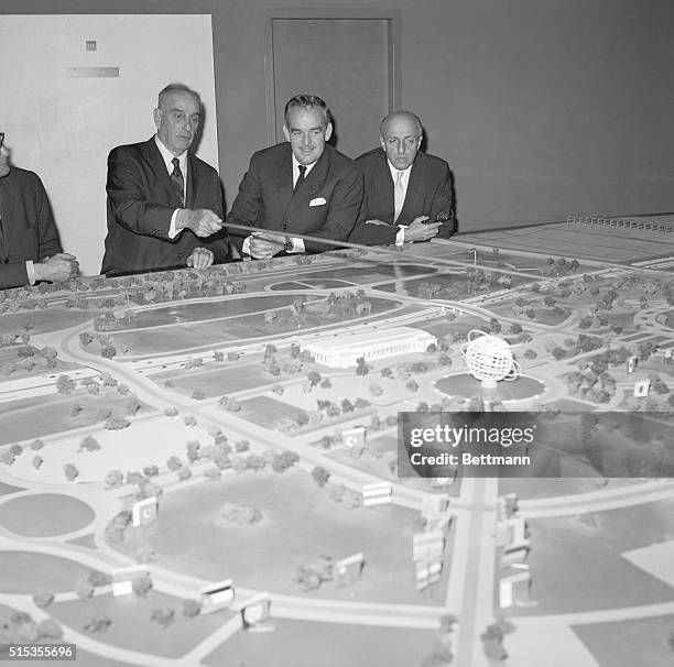 New York, NY- Marcel Palmaro , Consul General of Monaco in New York; Prince Rainier III of Monaco; and Robert Moses , president of the New York...