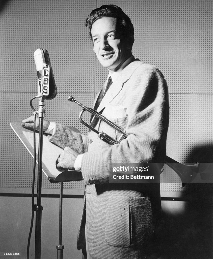 Harry James At Microphone With Trumpet