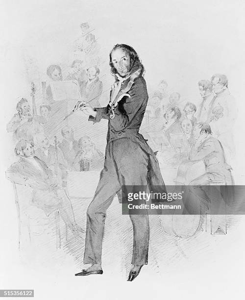 Sig. Paganini - During one of his performances at the King's Theater, June 1831.