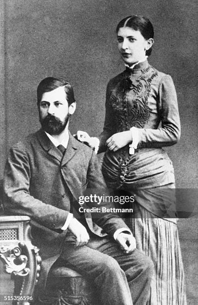 Sigmund Freud, and his future wife, Martha Bernays, in Berlin, 1885.
