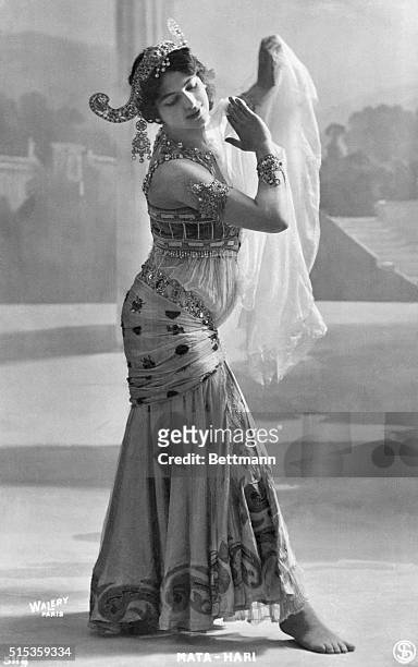 Mata Hari in her dancing costume. Undated photograph.