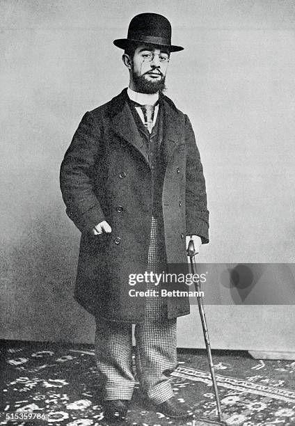 Portrait of Toulouse-Lautrec , French painter.