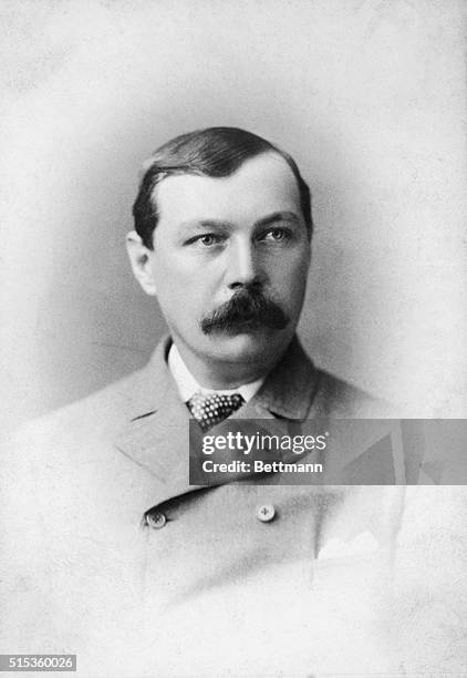 Sir Arthur Conan Doyle, British novelist. While practicing medicine he introduced his famous character Sherlock Holmes. In later years became a...