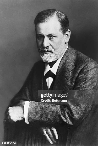 Sigmund Freud, Austrian neurologist and founder of psychoanalysis. Undated photograph.