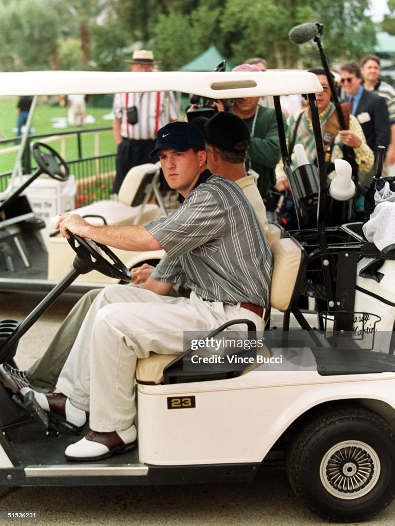 US-GOLF-CASEY MARTIN IN CART-CORRECTED VERSION