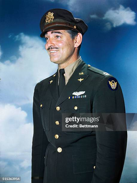 Clark Gable Wearing Air Force Uniform