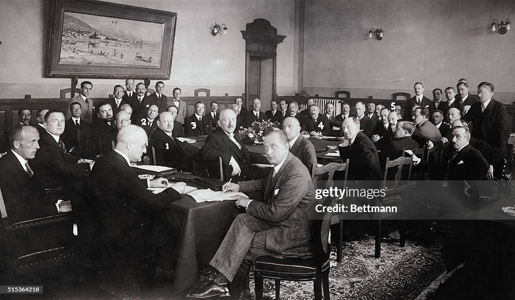 Portrait of European Delegates During a Meeting
