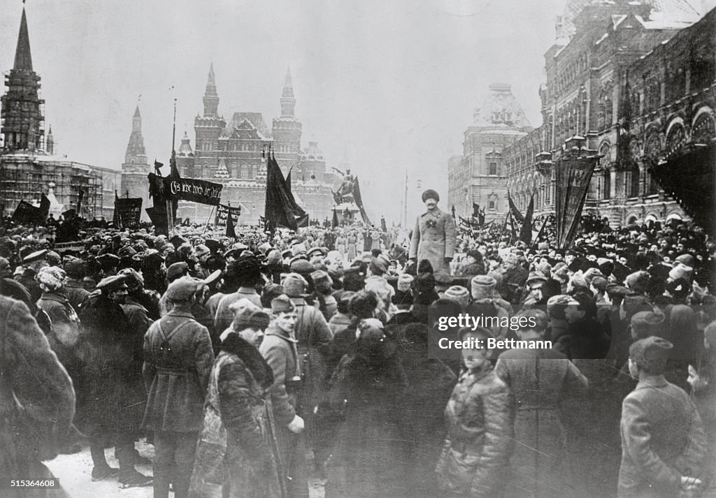 Leon Trotsky Addressing the General Public