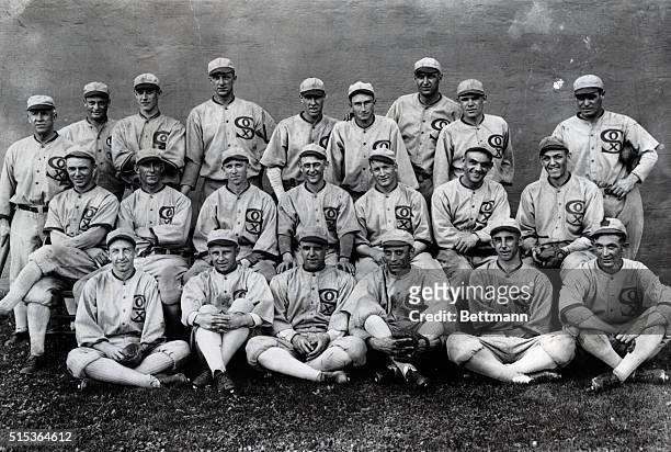 Team photograph of the Chicago White Sox, the team that was involved in the Chicago Black Sox scandal. BPA2# 4673