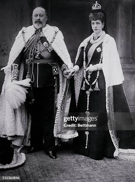 Queen Mother Alexandra, widow of King Edward VII and mother of King George V died late afternoon at Sandringham House, England. This fine photo was...