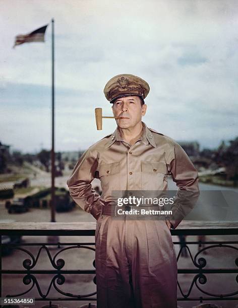 General Douglas MacArthur is seen here in Manilla.