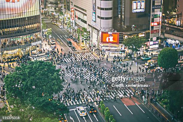 shibuya ward - shibuya crossing stock pictures, royalty-free photos & images