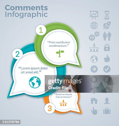 Comment/rate Graphics Comments And Quotes Infographic High-Res Vector Graphic - Getty Images