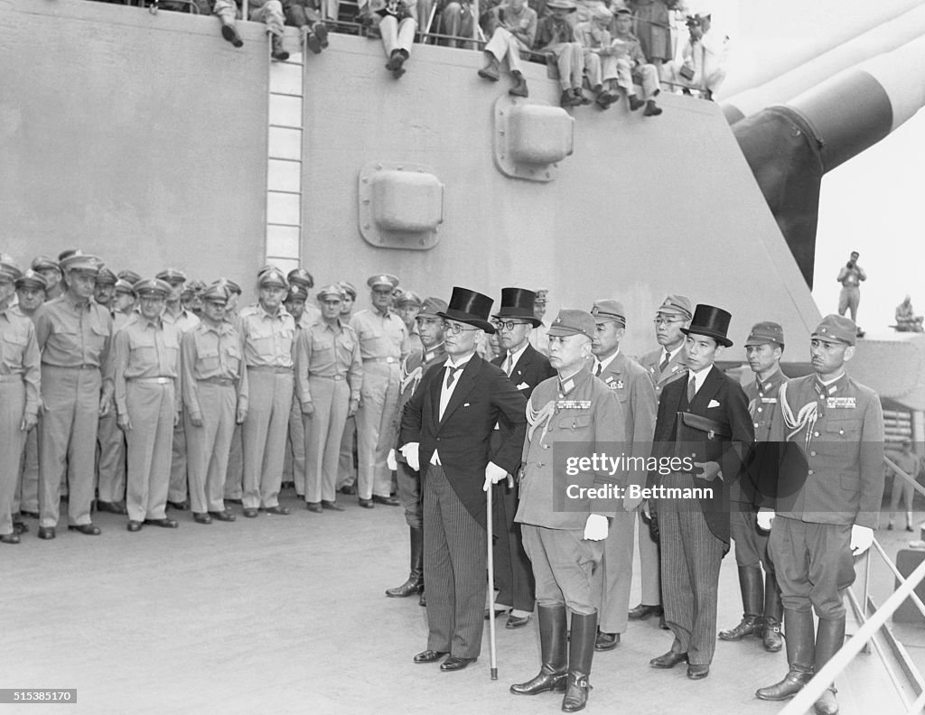 Signatories Arriving at Surrender Ceremony