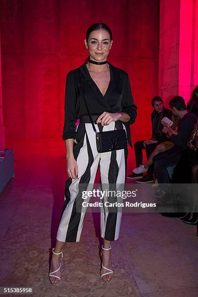 Portugal Actress Vanessa Martins during the Lisboa Fashion Week Autumn/Winter 2016/2017 in Lisbon on March 12, 2016 in Lisbon, Portugal.