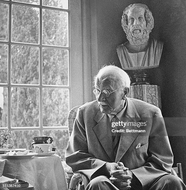 Photograph of Carl Gustav Jung, 1875-1961. Swiss Psychiatrist and psychologist.