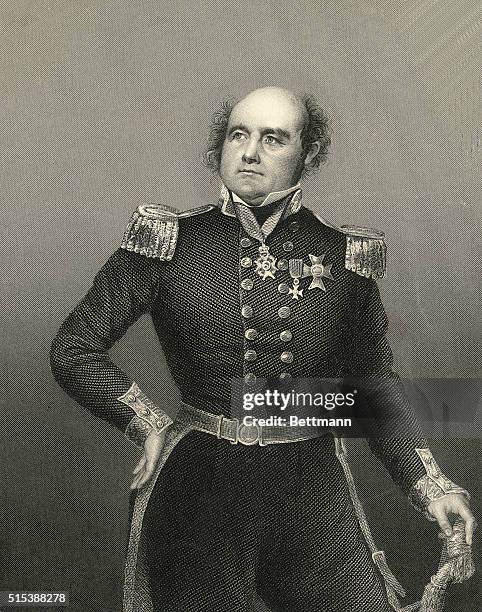 English rear admiral and explorer Sir John Franklin, whose ill-fated expedition is credited with having proved the existence of the Northwest...