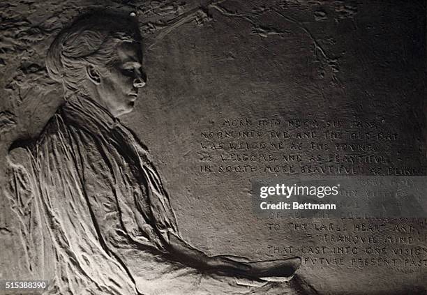 Emily Blackwell . First woman doctor of medicine of modern times. Stone Relief.