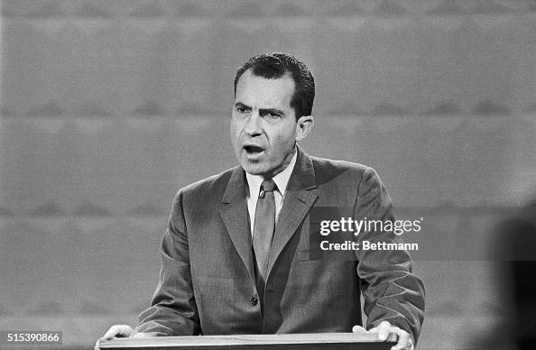 Richard Nixon Speaking At Debate