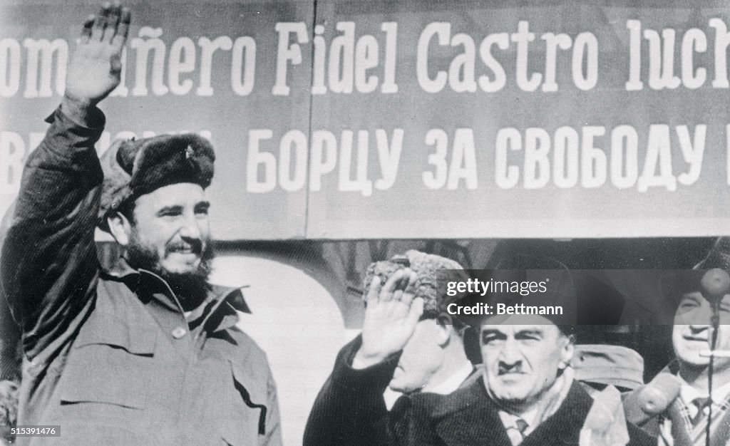 Fidel Castro and Anastas Mikoyan Rally