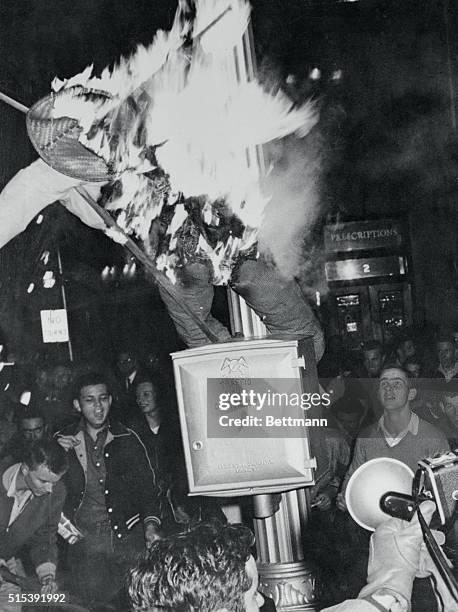 Georgia Tech students rioted in downtown Atlanta to protest Governor Marvin Griffin's move to keep the school out of the Sugar Bowl game with...