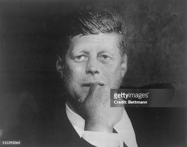 Kennedy Portrait. Rockland, Maine: This portrait of the late President John F. Kennedy by James Wyeth will be exhibited for the first time in this...