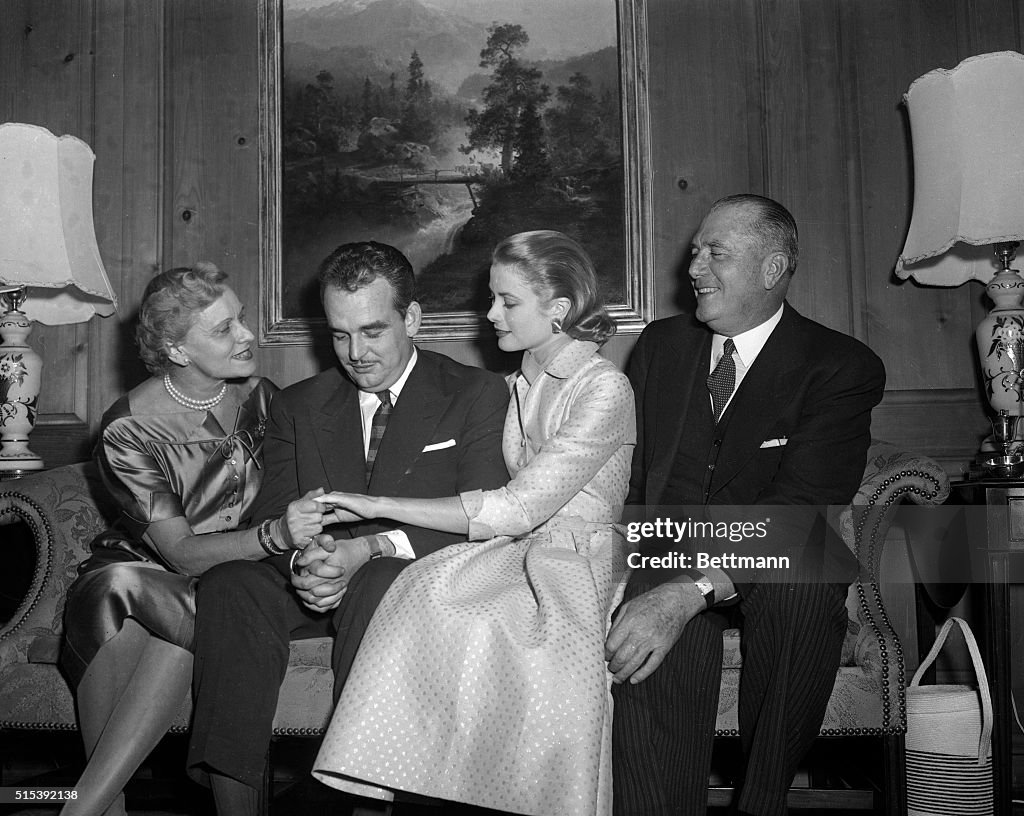 Grace Kelly Showing Everyone Her Ring