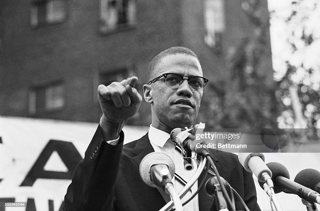 Malcolm X Speaking at Rally