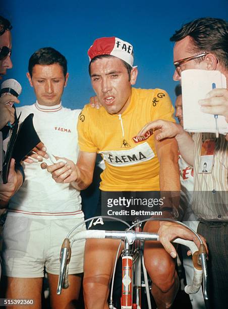 Paris, France: An almost certain winner of the famous Tour De France this year is Belgian rider Eddie Merckx. At the end of the 17th stage with only...