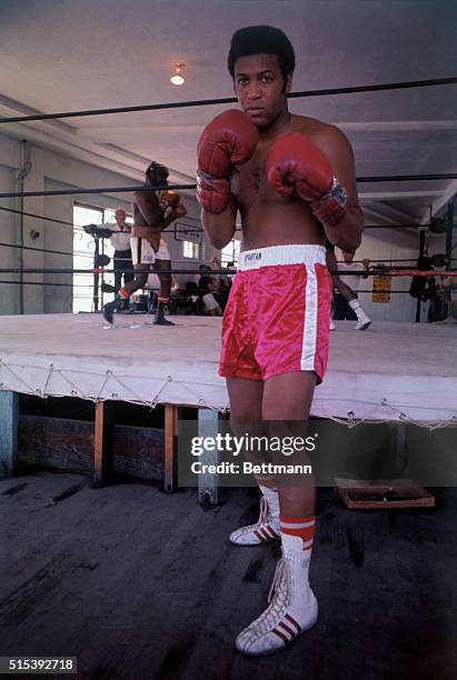 Miami Beach, Fla.: WBA heavyweight champion Jimmy Ellis is shown here in a pose. Ellis is in training for the September 17th bout with England's...