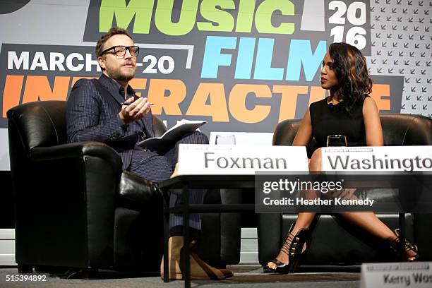 Editorial Director of InStyle & StyleWatch Ariel Foxman and actress Kerry Washington speak onstage at 'Kerry Washington and the New Rules of Social...