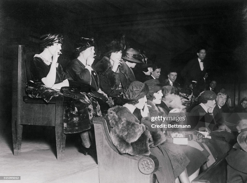 Women Smoking and Protesting