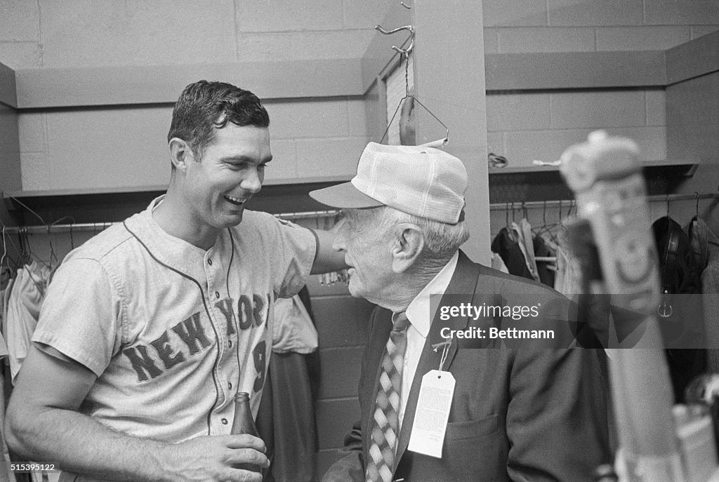 Casey Stengel Talking with J. C. Martin