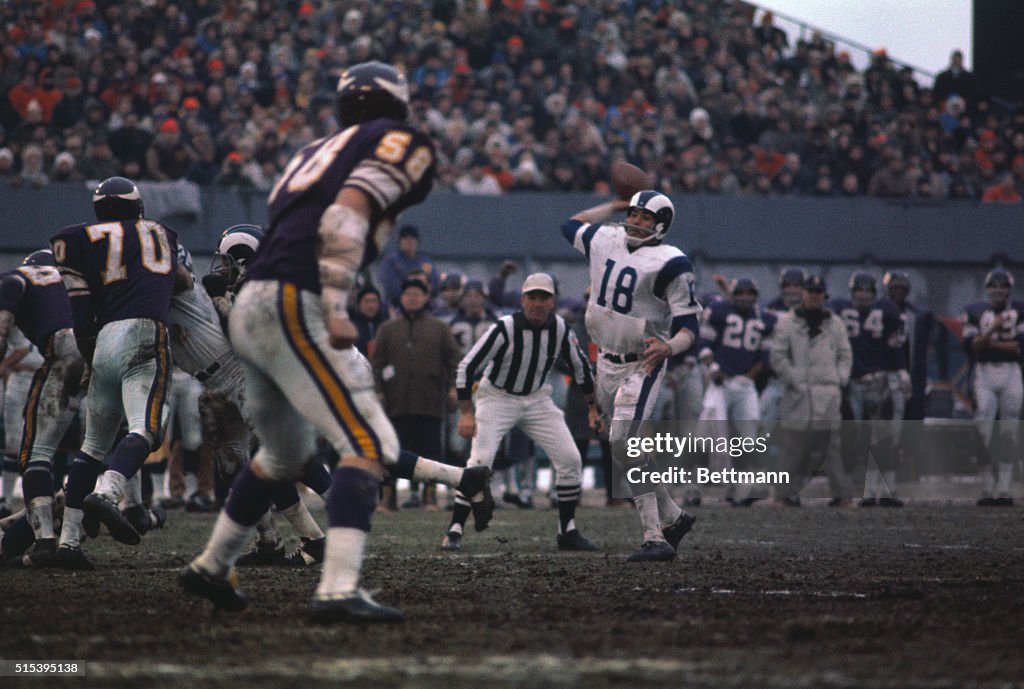 Roman Gabriel Passing to Les Johnson