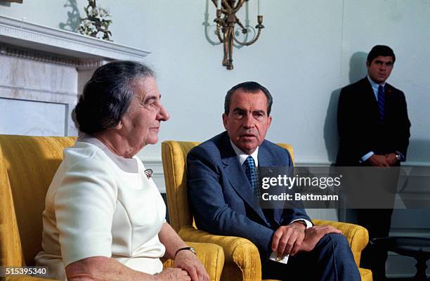 Washington, DC: Israeli Prime Minister Golda Meir meets with President Nixon at the White House, September 18. September 18, 1970.