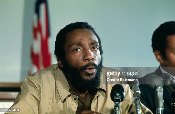 Washington, DC: Comedian Dick Gregory who will end a 71-day fast, August 22, "to dramatize the tragic and the hypocritical nature of the narcotics...