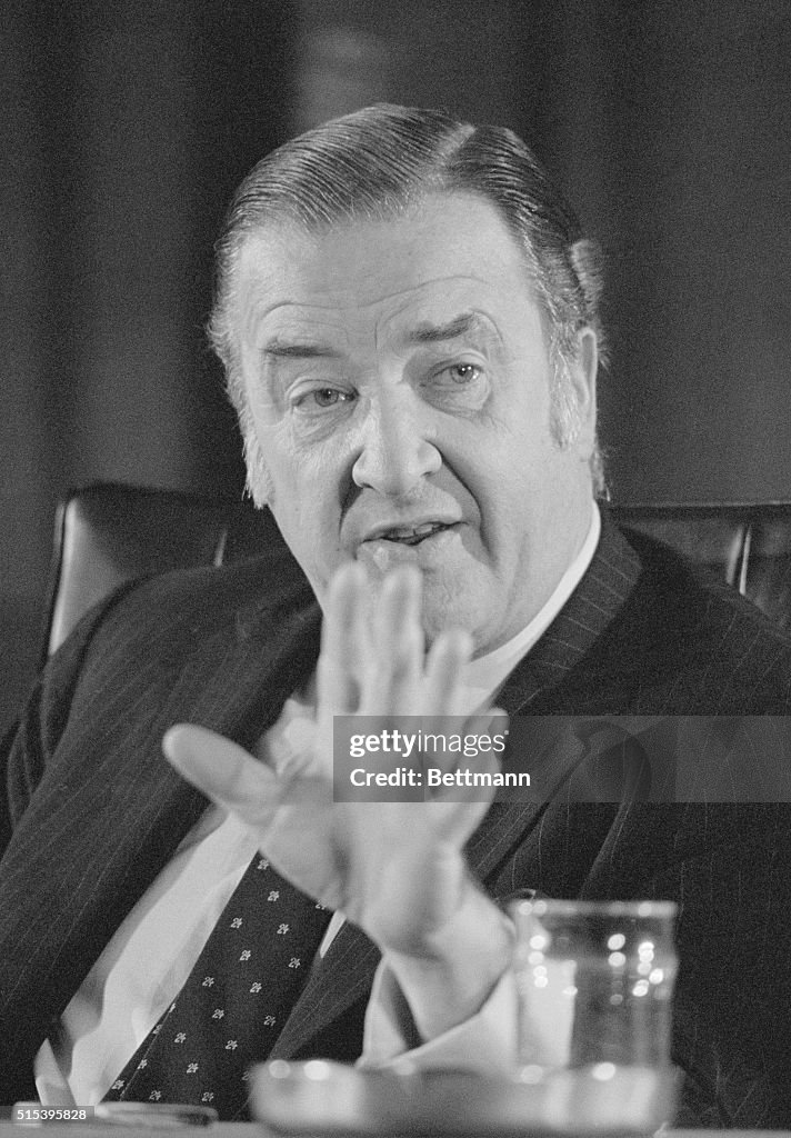 Ford Motor Company Chairman Henry Ford II at Press Conference