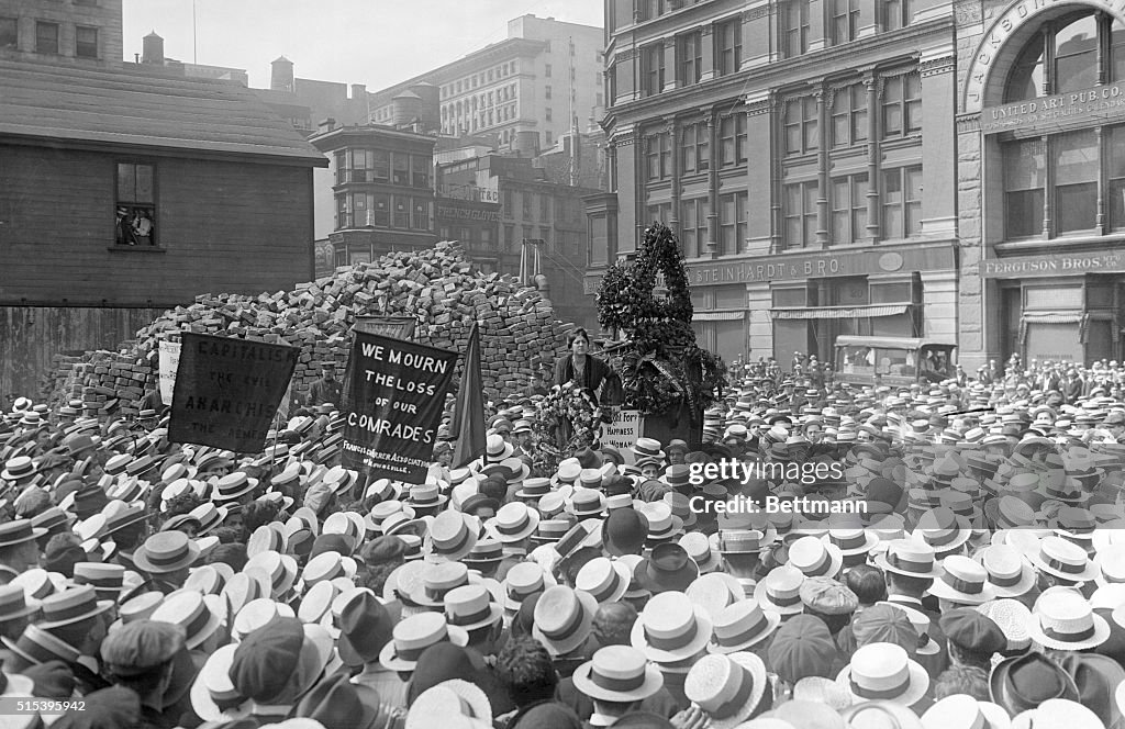 Elizabeth Gurley Flynn Addressing Crowd