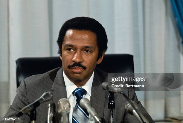 Washington: Rep. John Conyers Jr., D-Mich., shown in his office at the Capitol, as announced that he will challenge Rep. Carl Albert, D-Okla.m for...