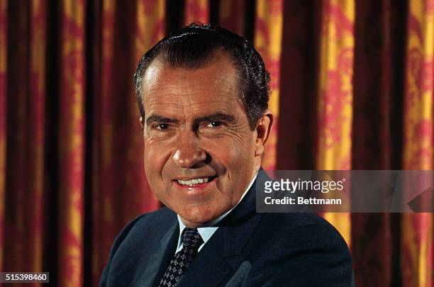 Los Angeles, California: Nixon press conference at the Century Plaza Hotel.