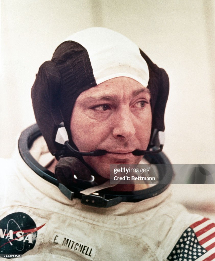 Edgar Mitchell in Astronaut Suit