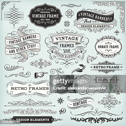 Vintage Frames and Banners Vintage Frames and Banners