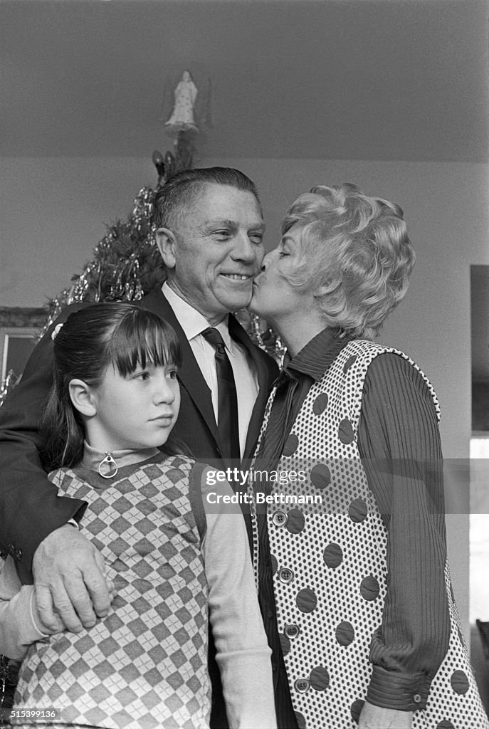 Portrait of James Hoffa with Wife and Granddaughter