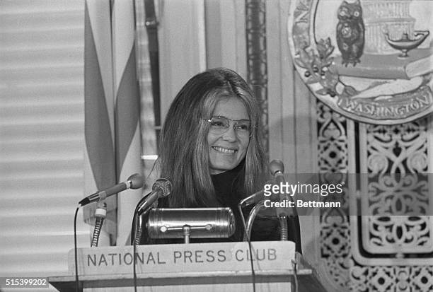 Women's liberationist Gloria Steinem tells a National Press Club luncheon here that President Nixon "may be the most sexually insecure chief of...