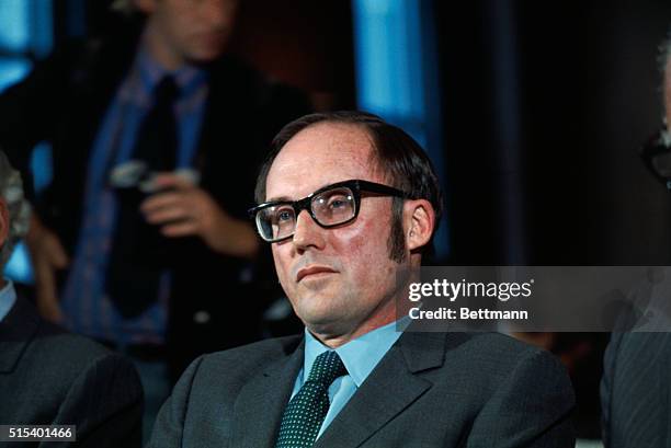 Washington, DC.: William H. Rehnquist, nominated by President Nixon to the Supreme Court, shown at the Senate Judiciary Committee hearing.