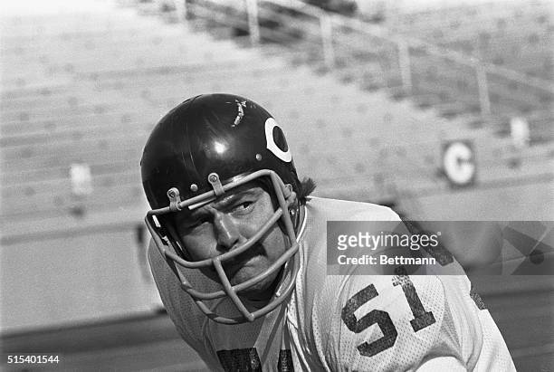 Chicago Bears linebacker Dick Butkus sports a rather fierce-looking mustache during workouts at Soldier Field 10/27. It seems to be a trend, with...