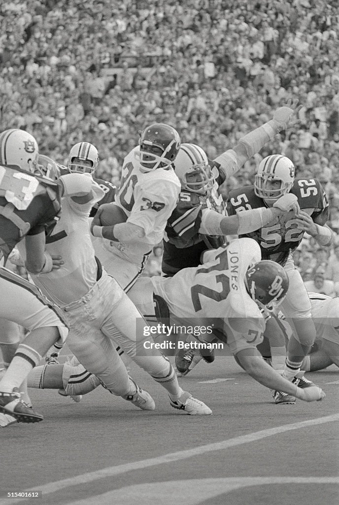 College Football Players in Action