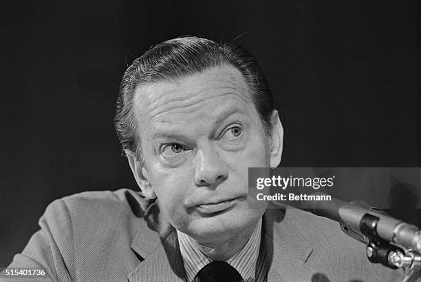 Newscaster David Brinkley disagreeing with his competitor from CBS, Walter Cronkite, told a Senate Judiciary subcommittee that criticism from Vice...